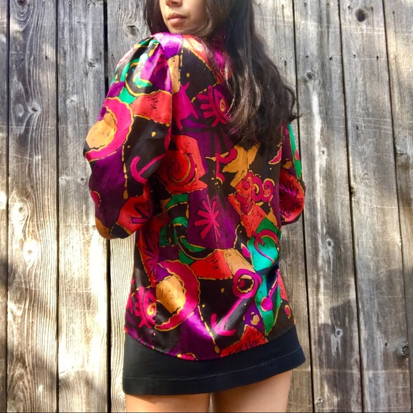 jazzy 80s button up - Picture 4 of 4